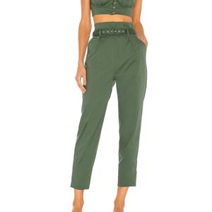 Song of Style Artemis High Waisted Pant in Juniper Green XS